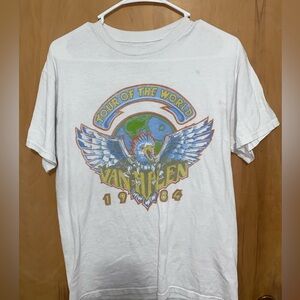 Van Halen white tee; size small